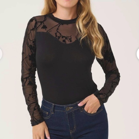 culture Tops - Culture Alfia Black Long Sleeve Dressy Top NWT